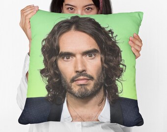 Russell Brand Square Pillow Spun Polyester Square Pillow, Office Decor, Decorative Pillow, Home Decor, Room & Dorm Decor, Square Pillow
