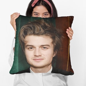 Joe Keery Square Pillow Spun Polyester Square Pillow, Custom Throw Pillow Gift, Best Home & Office Decor, Funny Meme Dorm Decor Gift