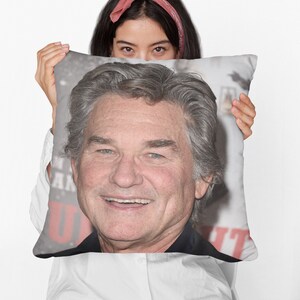 Kurt Russell Square Pillow Spun Polyester Square Pillow, Custom Throw Pillow Gift, Best Home & Office Decor, Funny Meme Dorm Decor Gift