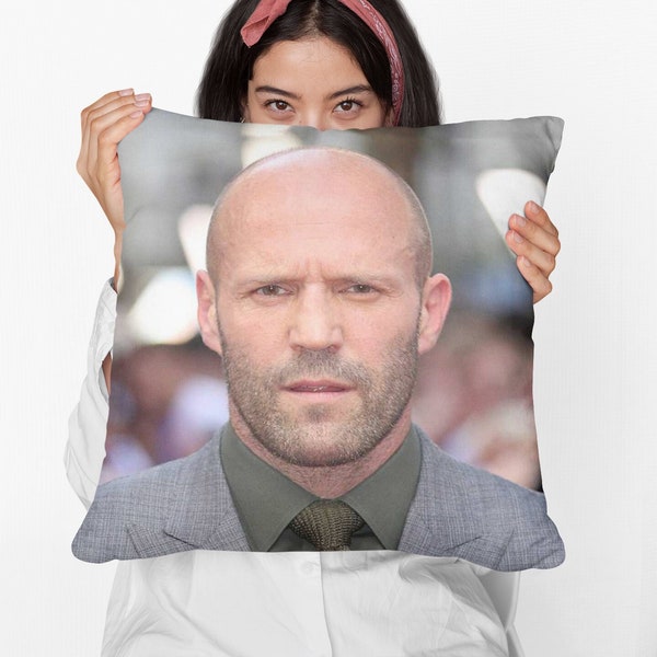 Jason Statham Square Pillow Spun Polyester Square Pillow, Home Decor Throw Pillow Gift, Party Decor Pillow, Custom Throw Pillow Gift