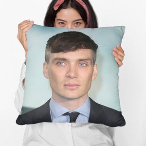 Cillian Murphy Square Pillow Spun Polyester Square Pillow, Celebrity Throw Pillow, Christmas Birthday Decoration, Memorabilia Gift