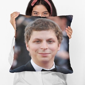 Michael Cera Square Pillow Spun Polyester Square Pillow, Custom Throw Pillow Gift, Best Home & Office Decor, Funny Meme Dorm Decor Gift