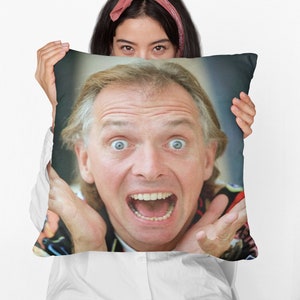 Rik Mayall Square Pillow Spun Polyester Square Pillow, Office Decor, Decorative Pillow, Home Decor, Room & Dorm Decor, Square Pillow