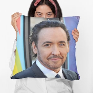 John Cusack Square Pillow Spun Polyester Square Pillow, Custom Throw Pillow Gift, Best Home & Office Decor, Funny Meme Dorm Decor Gift