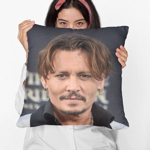Johnny D Square Pillow Spun Polyester Square Pillow, Custom Throw Pillow Gift, Best Home & Office Decor, Funny Meme Dorm Decor Gift