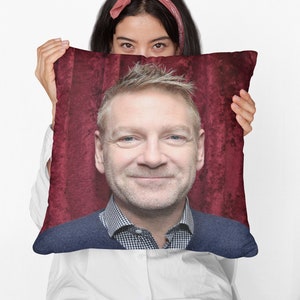 Kenneth Branagh Square Pillow Spun Polyester Square Pillow, Custom Throw Pillow Gift, Best Home & Office Decor, Funny Meme Dorm Decor Gift
