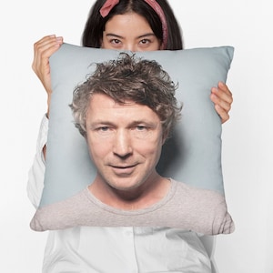 Aidan Gillen Square Pillow Spun Polyester Square Pillow, Celebrity Throw Pillow, Christmas Birthday Decoration, Memorabilia Gift