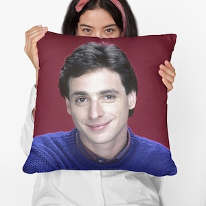Bob Saget Square Pillow Spun Polyester Square Pillow, Celebrity Throw Pillow, Christmas Birthday Decoration, Memorabilia Gift