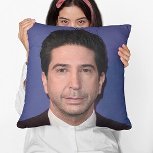 David Schwimmer Square Pillow Spun Polyester Square Pillow, Home Decor Throw Pillow Gift, Party Decor Pillow, Custom Throw Pillow Gift
