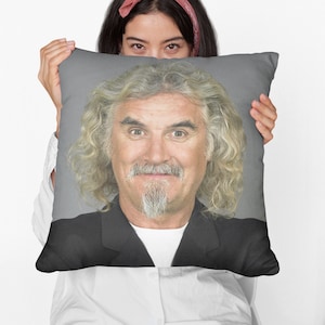 Billy Connolly Square Pillow Spun Polyester Square Pillow, Celebrity Throw Pillow, Christmas Birthday Decoration, Memorabilia Gift