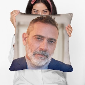 Jeffrey Dean Morgan Square Pillow Spun Polyester Square Pillow, Home Decor Throw Pillow Gift, Party Decor Pillow, Custom Throw Pillow Gift