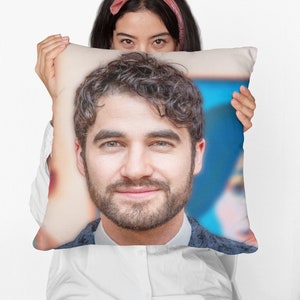 Darren Criss Square Pillow Spun Polyester Square Pillow, Home Decor Throw Pillow Gift, Party Decor Pillow, Custom Throw Pillow Gift