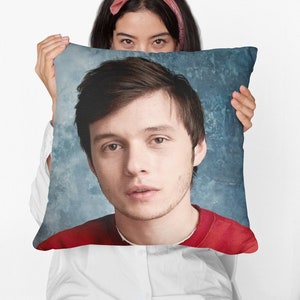 Nick Robinson Square Pillow Spun Polyester Square Pillow, Custom Throw Pillow Gift, Best Home & Office Decor, Funny Meme Dorm Decor Gift