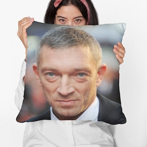 Vincent Cassel Square Pillow Spun Polyester Square Pillow, personalized throw pillow gift, Funny Meme Pillow Gift Idea, Modern Throw PIllow