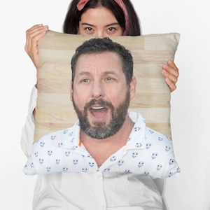 Adam Sandler Square Pillow Spun Polyester Square Pillow, Celebrity Throw Pillow, Christmas Birthday Decoration, Memorabilia Gift