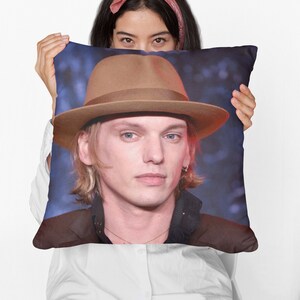 Jamie Campbell Bower Square Pillow Spun Polyester Square Pillow, Home Decor Throw Pillow Gift, Party Decor Pillow, Custom Throw Pillow Gift