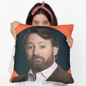 David Mitchell Square Pillow Spun Polyester Square Pillow, Home Decor Throw Pillow Gift, Party Decor Pillow, Custom Throw Pillow Gift