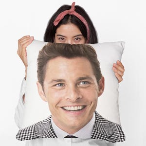 James Marsden Square Pillow Spun Polyester Square Pillow, personalized throw pillow gift, Funny Meme Pillow Gift Idea, Modern Throw PIllow