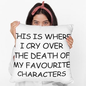 This is where I cry Pillow, Personalized Pillow Gift, Throw Photo Pillow, Consolation Gift, Gift for Self