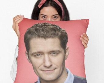 Matthew Morrison vierkant kussen gesponnen polyester vierkant kussen, op maat gemaakt sierkussen cadeau, beste decor voor thuis en op kantoor, grappige meme slaapzaal decor cadeau