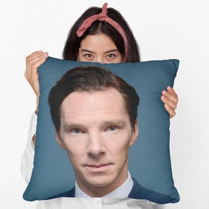 Benedict Cumberbatch Square Pillow Spun Polyester Square Pillow, Celebrity Throw Pillow, Christmas Birthday Decoration, Memorabilia Gift