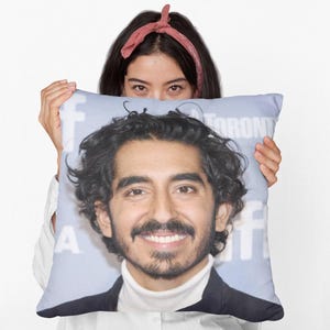Dev Patel Square Pillow Spun Polyester Square Pillow, Home Decor Throw Pillow Gift, Party Decor Pillow, Custom Throw Pillow Gift
