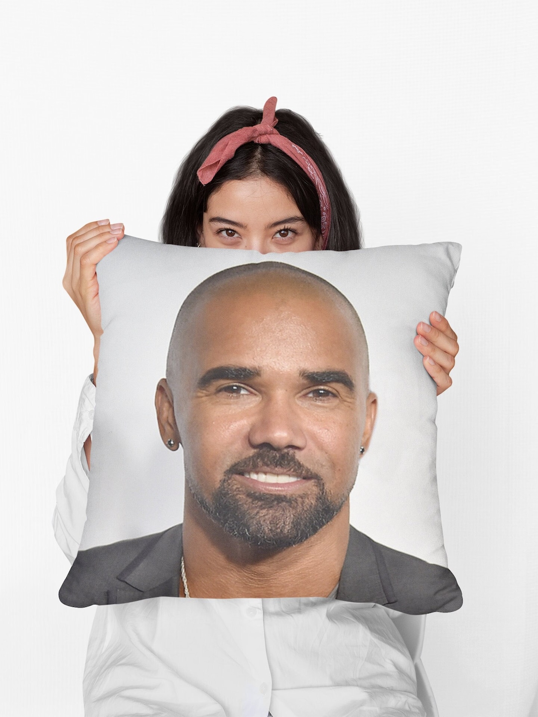 Shemar Moore Square Pillow Spun Polyester Square Pillow, Office Decor