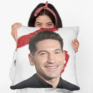Oreiller carré en polyester filé Jon Bernthal, cadeau coussin personnalisé, meilleure décoration pour la maison et le bureau, cadeau déco drôle de dortoir meme