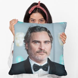 Joaquin Phoenix Square Pillow Spun Polyester Square Pillow, Home Decor Throw Pillow Gift, Party Decor Pillow, Custom Throw Pillow Gift