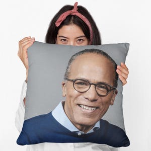 Lester Holt Square Pillow Spun Polyester Square Pillow, Custom Throw Pillow Gift, Best Home & Office Decor, Funny Meme Dorm Decor Gift