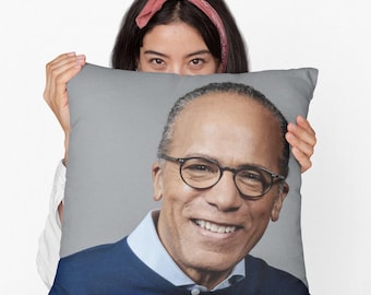 Lester Holt Square Pillow Spun Polyester Square Pillow, Custom Throw Pillow Gift, Best Home & Office Decor, Funny Meme Dorm Decor Gift