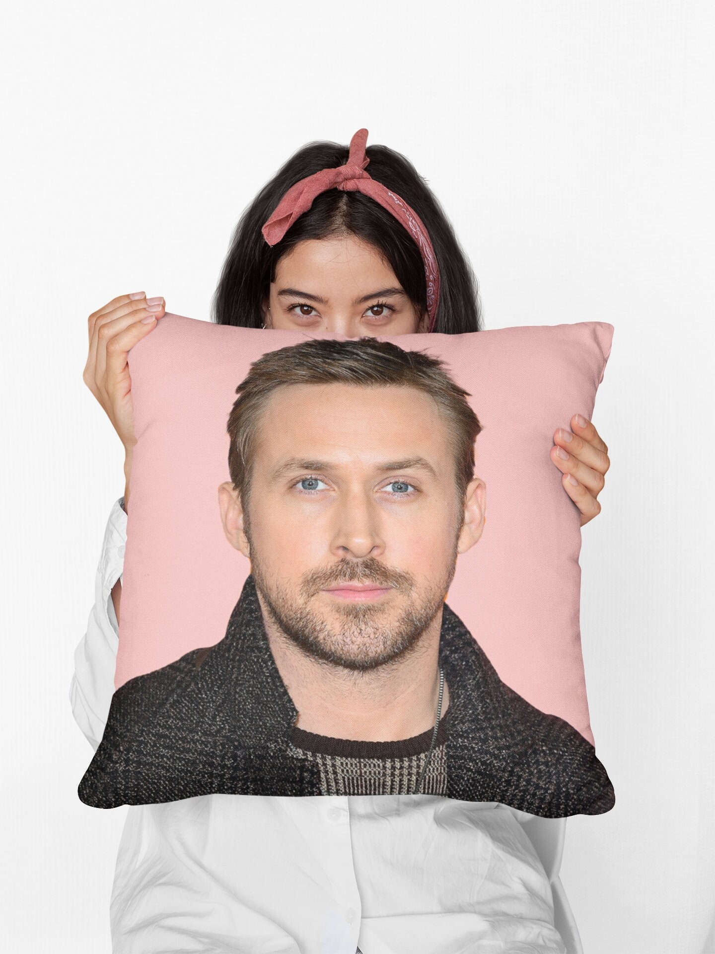 Siant Ryan Gosling Angel Sequin Pillow Cover Gift, Magic Sequin Cushion  Merchandise, Throw Home Decor, Merch 40 x 40 cm (No Insert)