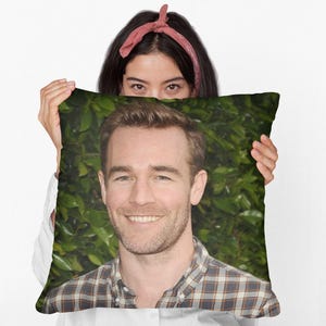 James Van Der Beek Quadratisches Kissen Gesponnenes Polyester-Quadratkissen, Wohnkultur-Kissengeschenk, Partydekor-Kissen, benutzerdefiniertes Dekokissen-Geschenk