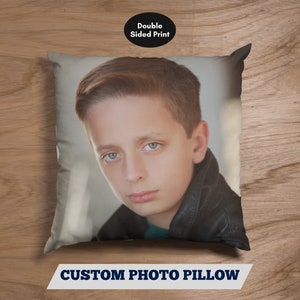 Custom Photo with Cushion, Personalized Pillow Gift, Throw Photo Pillow