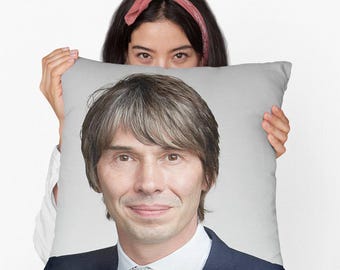 Brian Cox Square Pillow Spun Polyester Square Pillow, Celebrity Throw Pillow, Christmas Birthday Decoration, Memorabilia Gift