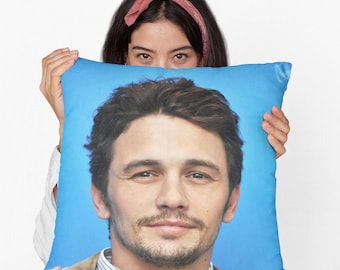 James Franco Quadratisches Kissen Gesponnenes Polyester Quadratisches Kissen, Wohnkultur Dekokissen Geschenk, Partydekorkissen, Benutzerdefiniertes Dekokissen Geschenk