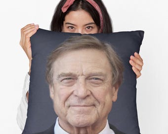John Goodman quadratisches Kissen gesponnenes Polyester-Quadratkissen, Wohnkultur-Kissengeschenk, Partydekor-Kissen, benutzerdefiniertes Dekokissen-Geschenk