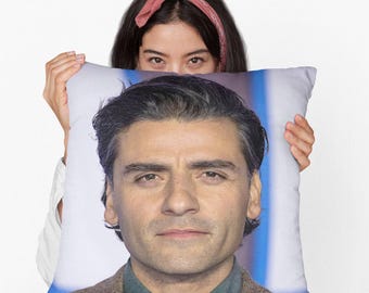 Oscar Isaac quadratisches Kissen quadratisches Kissen aus gesponnenem Polyester, individuelles Dekokissen Geschenk, bestes Wohndekor, lustiges Meme Wohnheimdekor