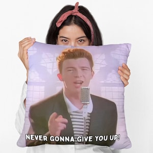 Rick Astley Square Pillow Spun Polyester Square Pillow, Office Decor, Decorative Pillow, Home Decor, Room & Dorm Decor, Square Pillow
