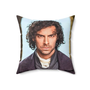 Aidan Turner Sqaure Pillow Spun Polyester Square Pillow, Celebrity Throw Pillow, Christmas Birthday Decoration, Memorabilia Gift