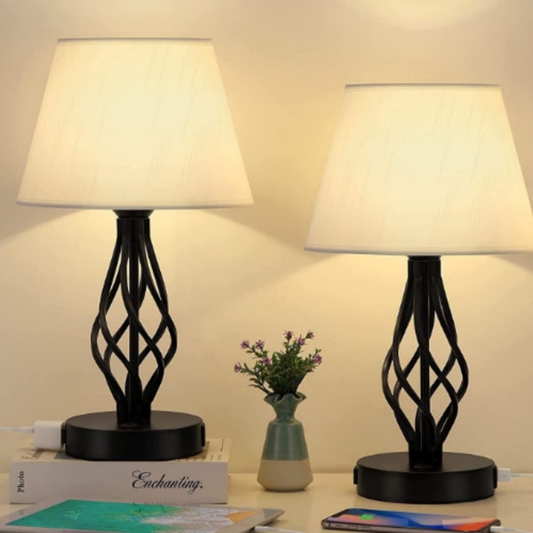 nightstand lamp with outlet