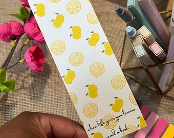 When Life Gives You Lemons, Read a Book | Double Sided Bookmark | BookStackUK | Bookish Merch | Printed Bookmark