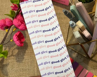 Good Girl Bookmark | Double Sided Bookmark | BookStackUK | Bookish Merch | Printed Bookmark