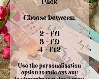 Mystery Pack | Multi Save | Double Sided Bookmark | BookStackUK | Bookish Merch | Printed Bookmark