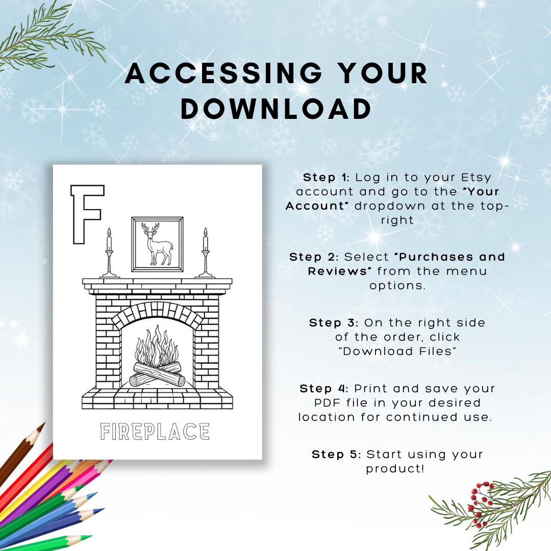 Winter ABC Coloring Book | A–Z Alphabet Pages | Printable Kids Activity ...
