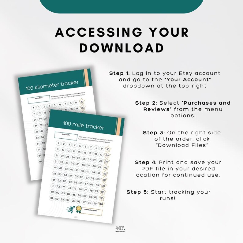 100 Mile/kilometer Distance Tracker | Printable Walking, Jogging, and ...