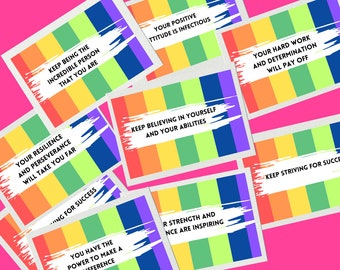 Positive cheerful affirmation cards