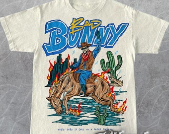 Limited Bad Bunny Vintage T-Shirt,  Gift For Woman and Man Unisex T-Shirt