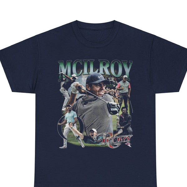 T-shirt Rory Mcilroy vintage des années 90 en édition limitée, cadeau pour femme et homme T-shirt unisexe