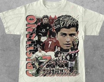 Limitiertes Cristiano Ronaldo CR7 Vintage 90er Jahre T-Shirt, Geschenk für Frau und Mann Unisex T-Shirt